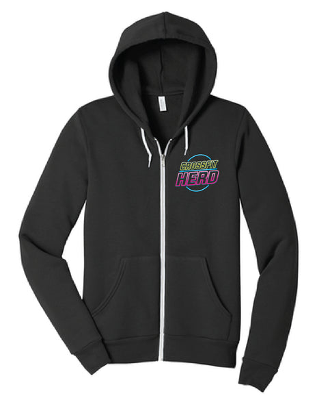 Crossfit Herd Neon Sign - BELLA+CANVAS ® Unisex Sponge Fleece Full-Zip Hoodie