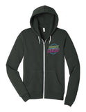 Crossfit Herd Neon Sign - BELLA+CANVAS ® Unisex Sponge Fleece Full-Zip Hoodie