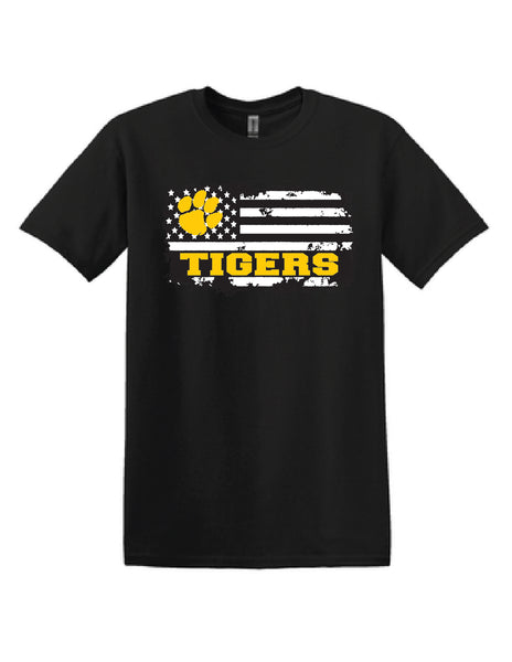 Tigers Flag - Gildan® - Heavy Cotton™ 100% Cotton T-Shirt