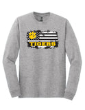 Tigers Flag - Gildan® - Heavy Cotton™ 100% Cotton Long Sleeve T-Shirt