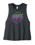 Crossfit Herd Neon Sign - BELLA+CANVAS ® Women’s Racerback Cropped Tank