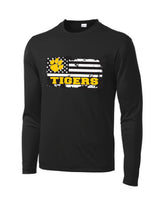 Tigers Flag - Sport-Tek® Long Sleeve PosiCharge® Competitor™ Tee