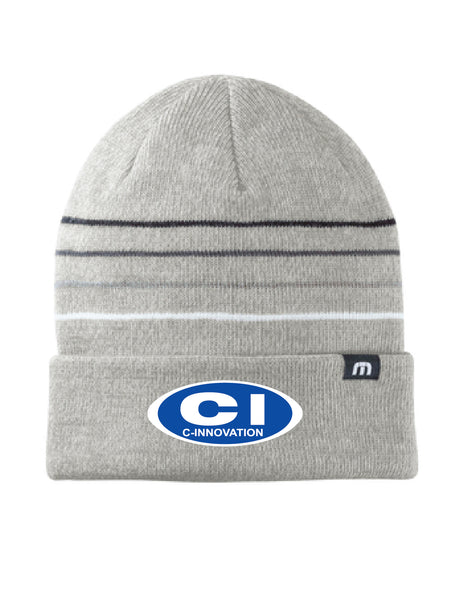C-Innovation TravisMathew Striped Cuffed Beanie